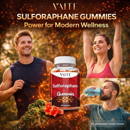 Sulforaphane Glucosinolate Supplement 100mg – Broccoli Seed Extract Gummies, Non-GMO, Gluten-free, 60 Count