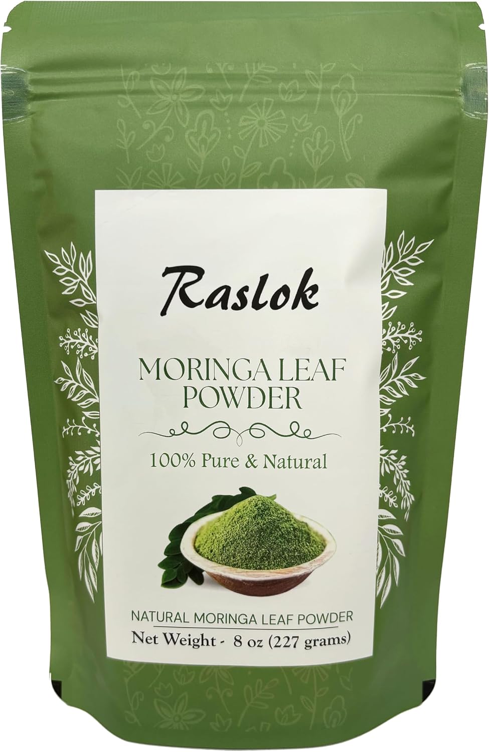 Raslok Moringa Powder - 100% Pure Moringa Leaf, No Stems (227 g) - görsel 1