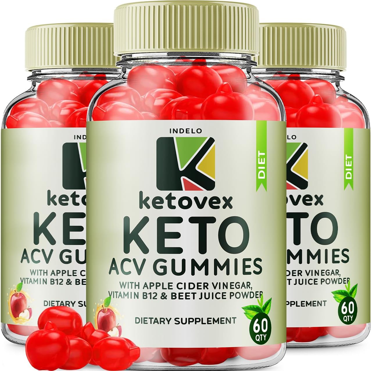 Ketovex Keto BHB Gummies Advanced Formula (3 Pack) – 180 Gummies - görsel 1