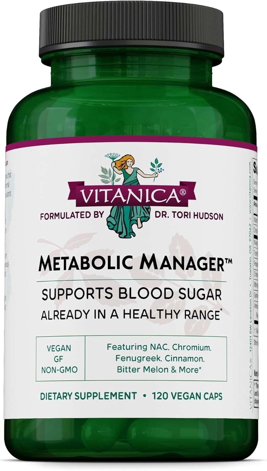 Vitanica Metabolic Manager – Herbal Supplement for Metabolic Support with Vitamin D – Vegan – 120 Capsules - görsel 1