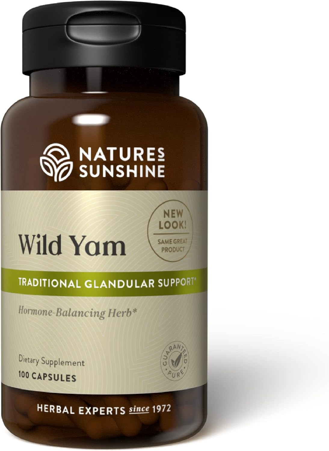 Nature's Sunshine Wild Yam Capsules – Herbal Glandular Support, 100 Capsules - görsel 1