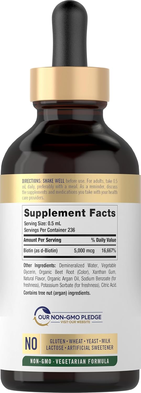 Carlyle Biotin 5000mcg Liquid Drops - Berry Flavour - 118 ml - görsel 2