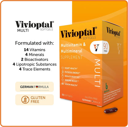 Vivioptal Multi, 90 Softgels, Multivitamin & Multimineral, Gluten-free, German Formula