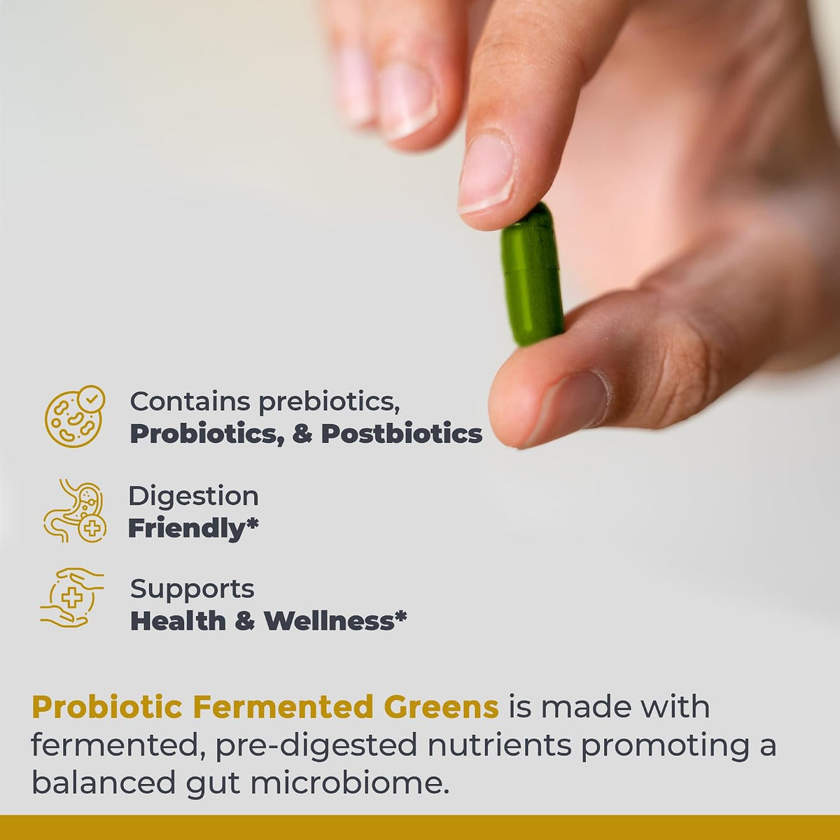 Premier Research Labs Probiotic Fermented Greens - Super Greens with Probiotics - 150 Capsules - görsel 3