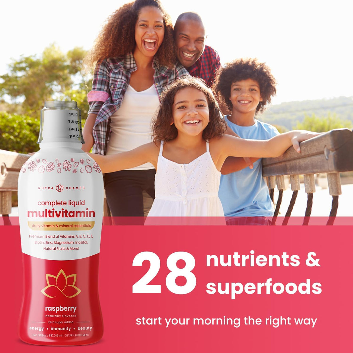 NutraChamps Complete Liquid Multivitamins | No Added Sugar | Vitamins for Women, Men & Kids | Vegan Liquid Vitamin Multimineral Supplement | Energy, Vitality & Wellbeing - görsel 8