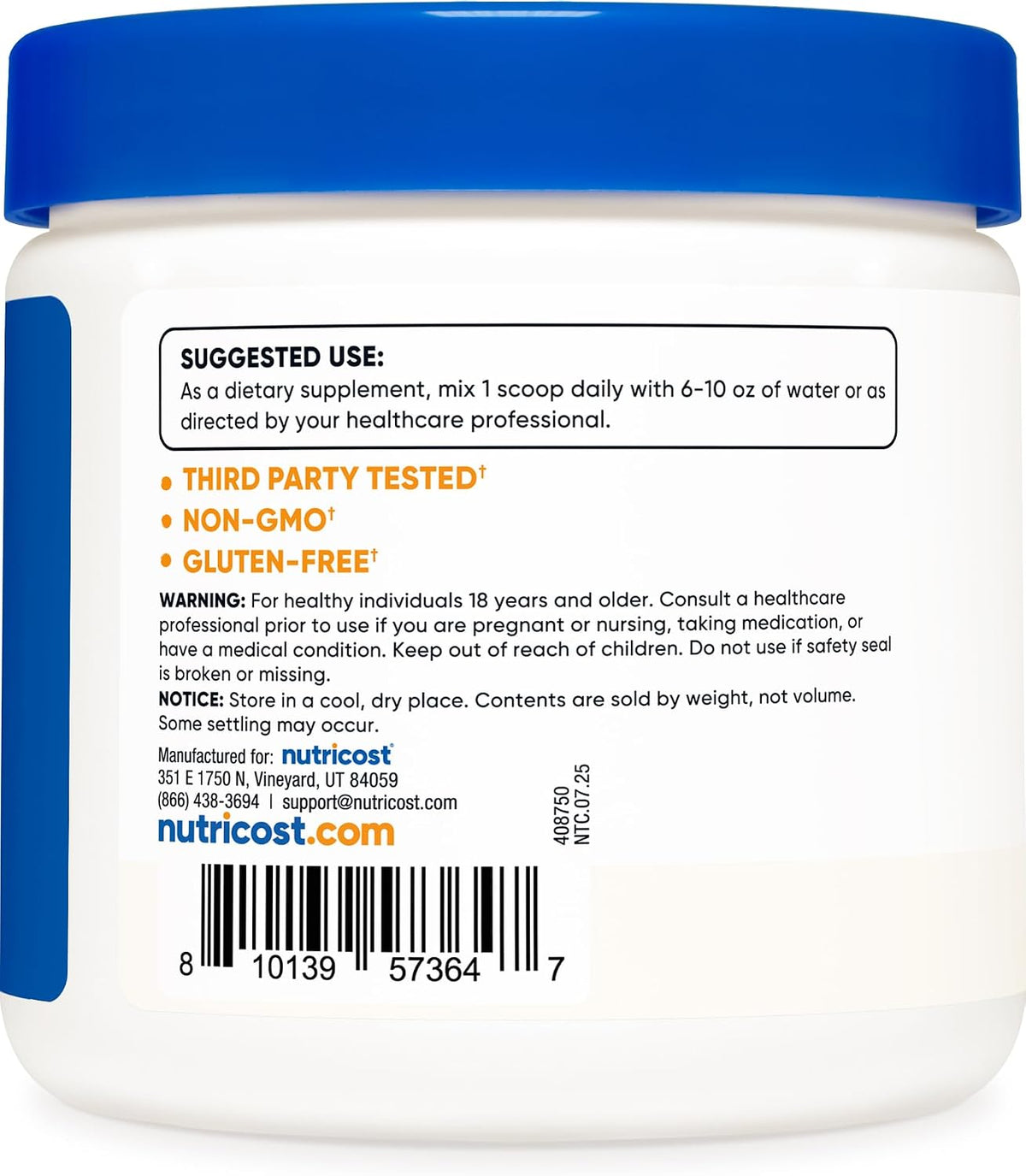 Nutricost D-Ribose Powder (250g) - 100% Pure - görsel 4