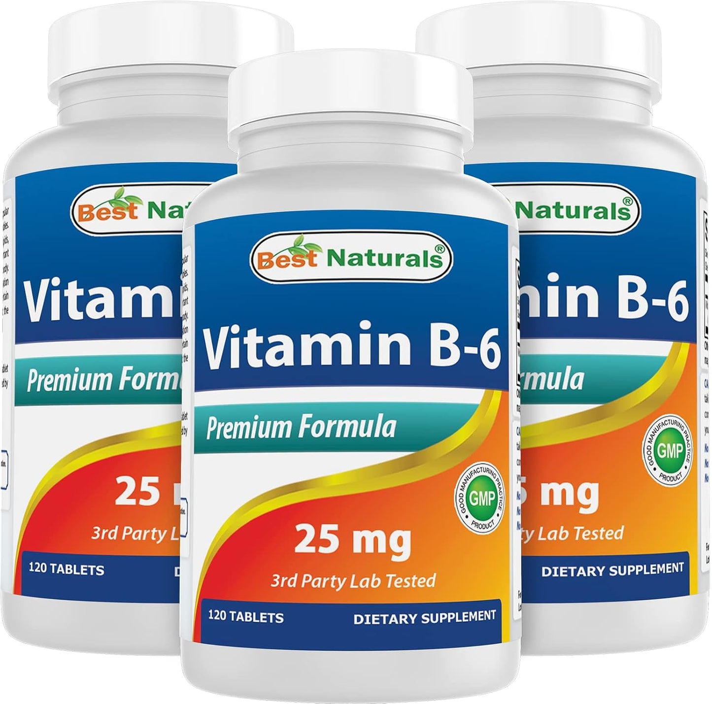 Best Naturals Vitamin B6 25mg, 120 Tablets - görsel 8