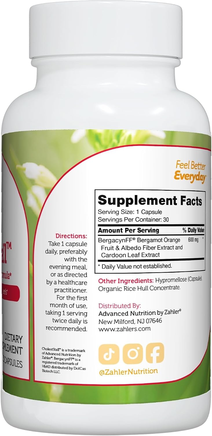 Zahler CholestStall - Cholesterol Support Supplement, 30 Capsules - görsel 2