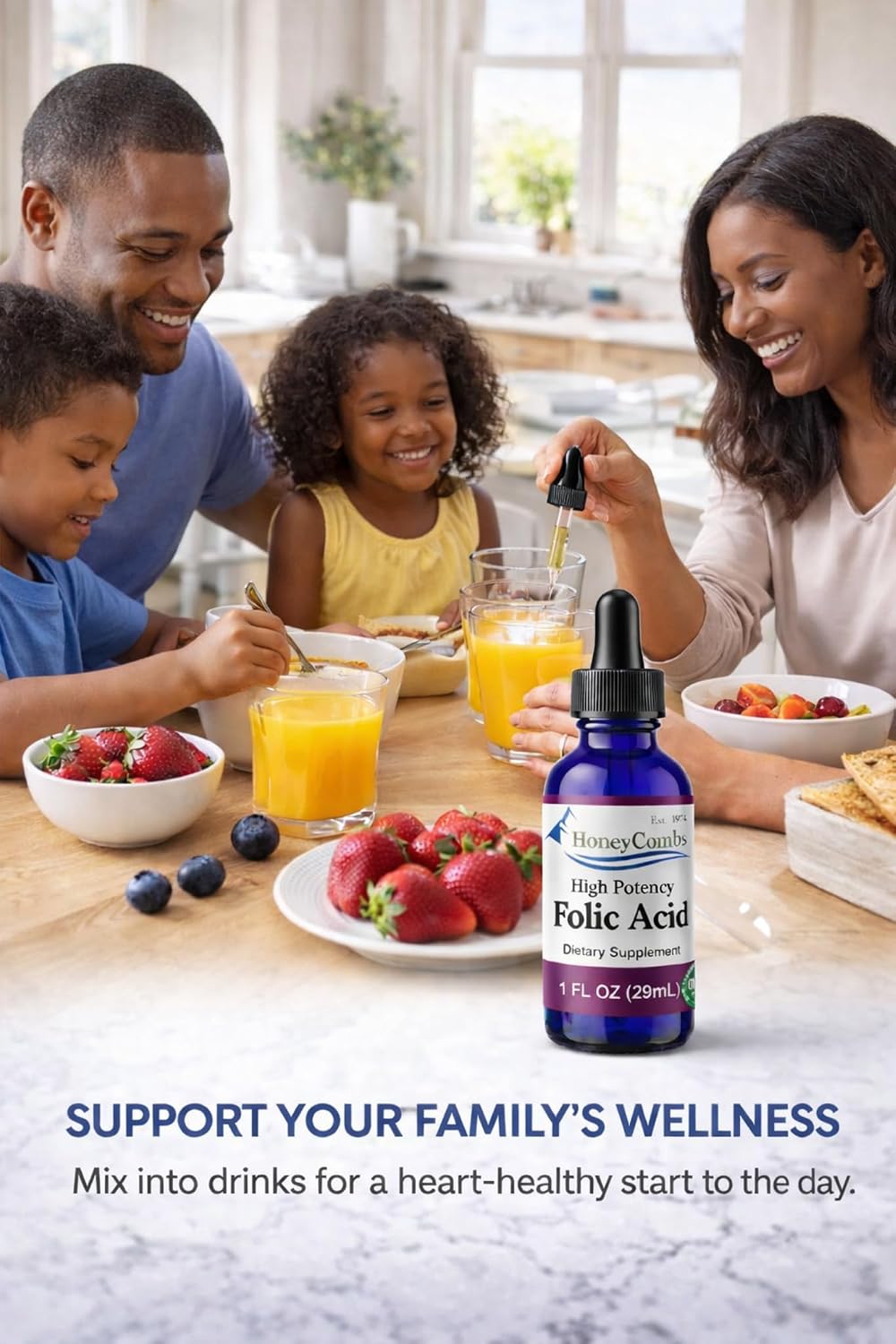 Vitamin B9 (Folic Acid) Liquid Drops – Alcohol-Free, Vegan, Gluten-Free - görsel 3