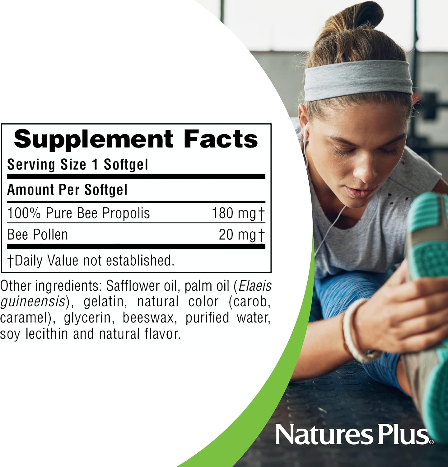 NaturesPlus Propolplus – Bee Propolis and Pollen Supplement – 60 Soft Capsules - görsel 5