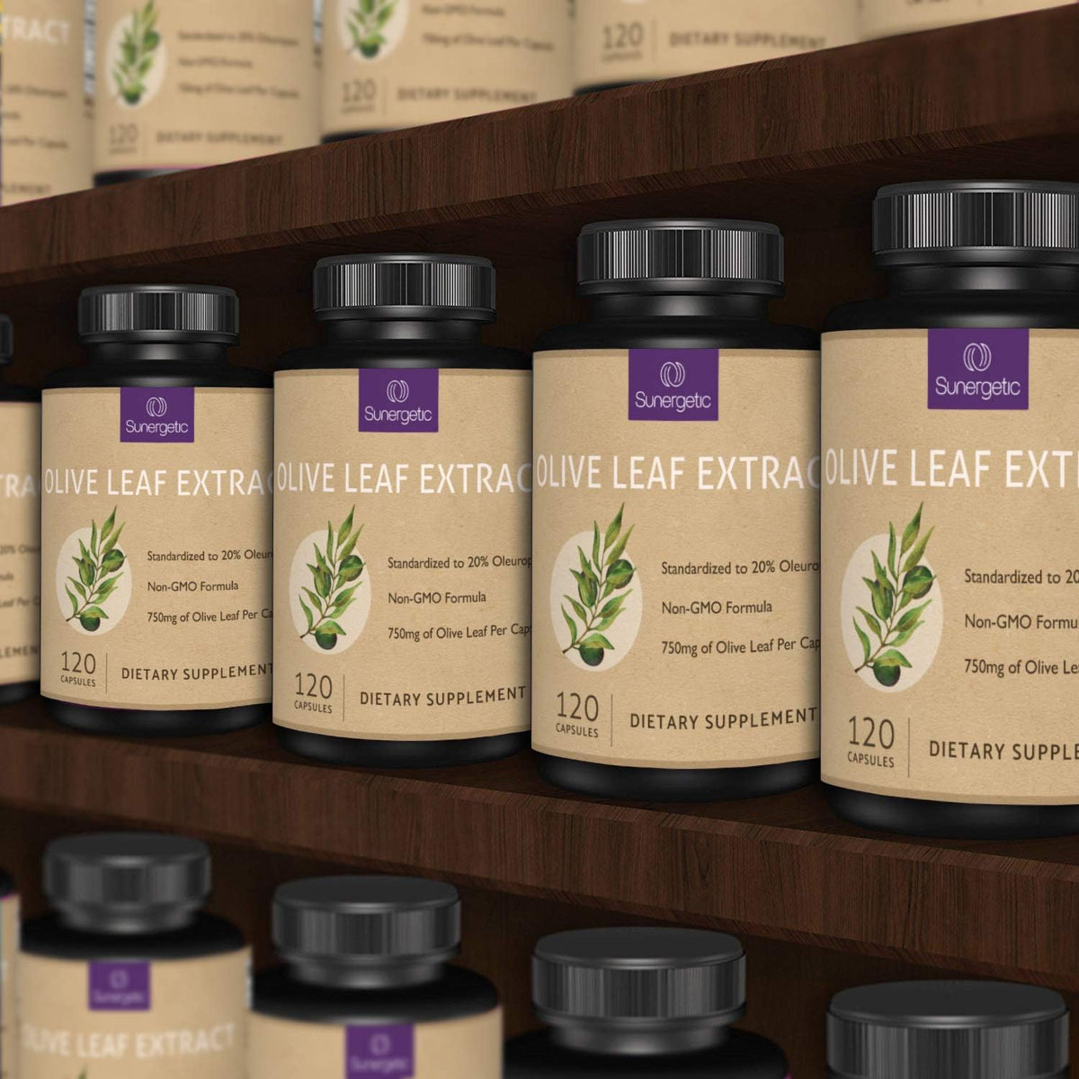 Premium Olive Leaf Extract Capsules – 20% Oleuropein – Immune & Cardiovascular Support – 750 mg – 120 Capsules - görsel 4