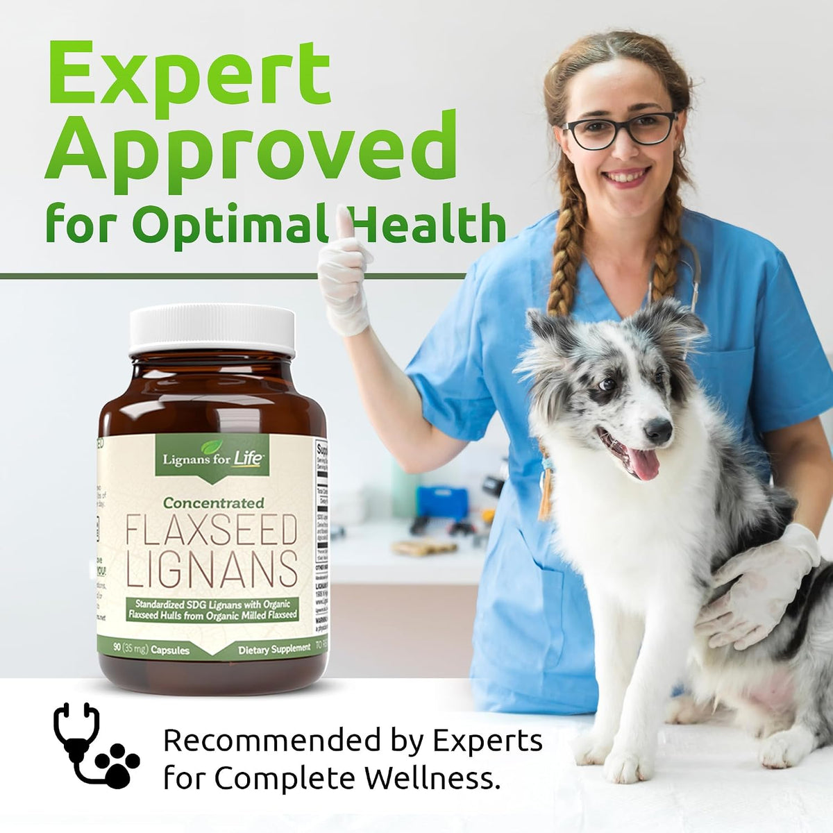 Flaxseed Lignans for Dogs & People - SDG 35mg, 90 Capsules - görsel 7