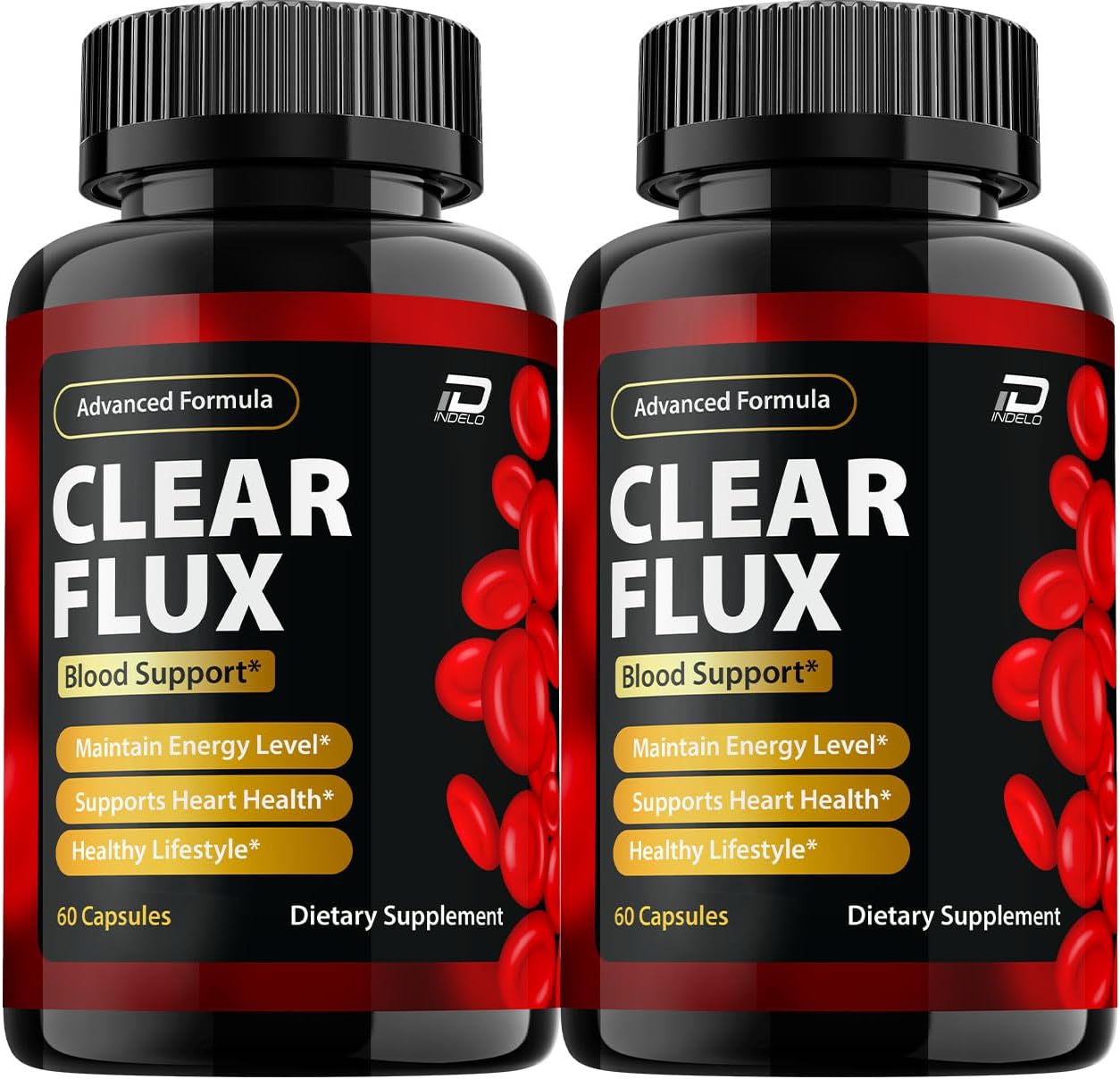 Clear Flux Capsules - ClearFlux Advanced Food Supplement, All-Natural Formula to Maintain Healthy Levels, Maximum Strength Daily Formula, Flux Clear Capsules Reviews (2 Pack - 120 Capsules) - görsel 1