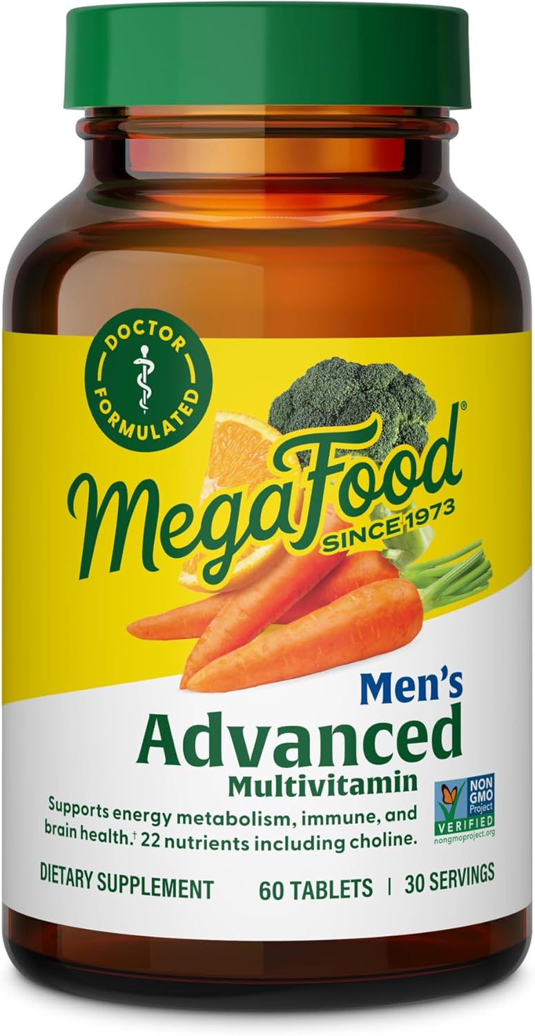 MegaFood Men's Advanced Multivitamin - Formulated for Brain Health, Immune Support & Energy - Non-GMO, Vegetarian - 120 Tablets - görsel 10