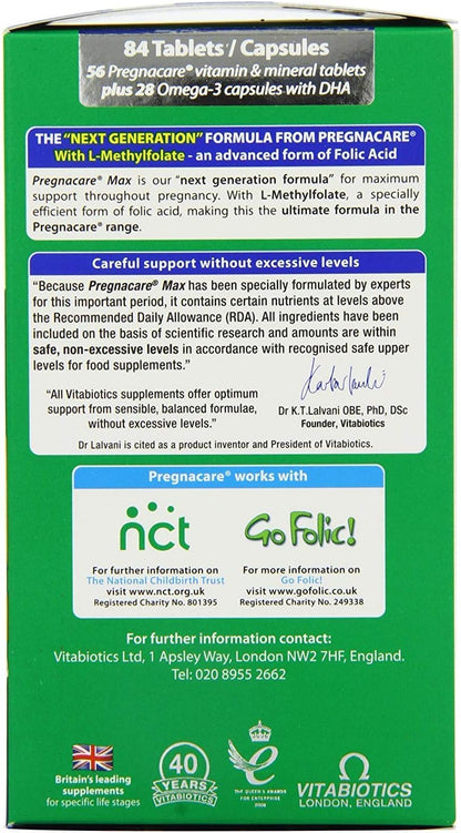 Pregnacare Max - Prenatal Vitamins with DHA, Tablets & Capsules (Pack of 2)
