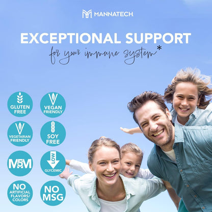 Mannatech MannaBOOM Advanced Immune Support Supplement – 150% More Vitamin C, Increased Manapol, Zinc & Glyconutrients, 10 Slimsticks