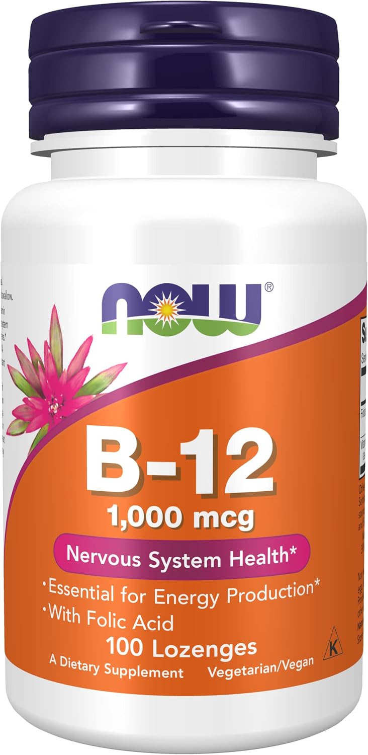 NOW B-12 1000mcg Lozenges, 100 Count (Pack of 3) - görsel 1