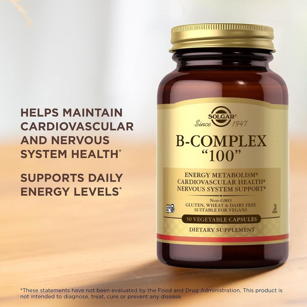 Solgar B-Complex '100', 50 Vegetable Capsules - görsel 5