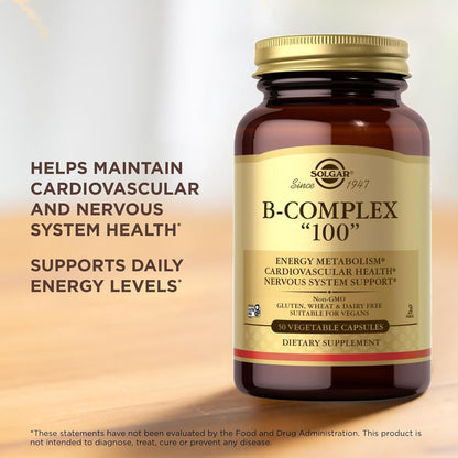 Solgar B-Complex 100 – 50 Vegetable Capsules