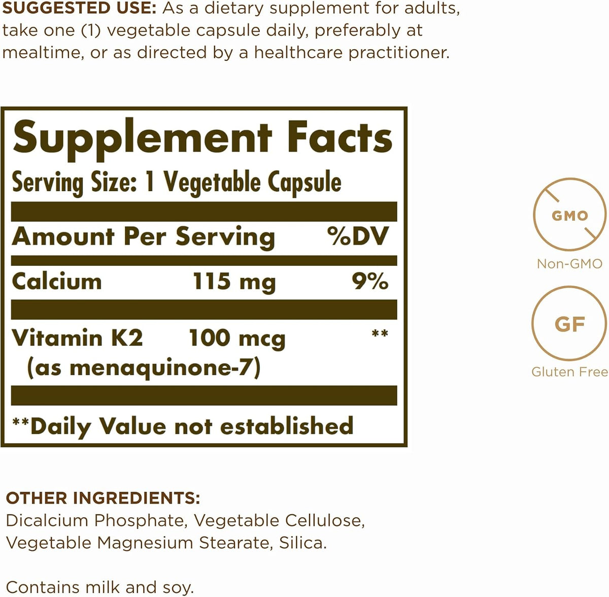 Solgar Naturally Sourced Vitamin K2 (MK-7) 100 mcg – Bone Health Support – 2 Pack - görsel 2
