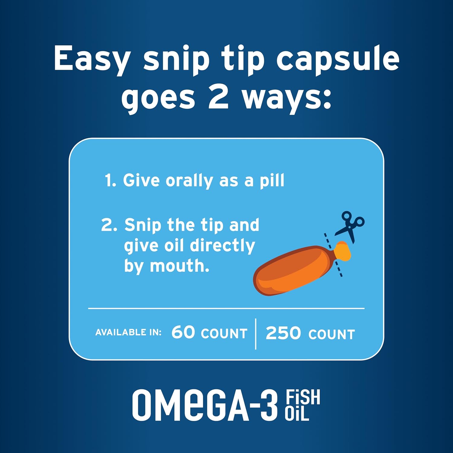 Pet Protect Omega-3 Supplement for Medium & Large Dogs – Snip-Tip Capsules (60 Count) - görsel 6