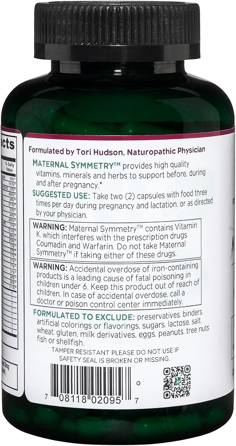 Vitanica Maternal Symmetry – Prenatal and Postnatal Multivitamin | Vegan, 180 Capsules - görsel 3