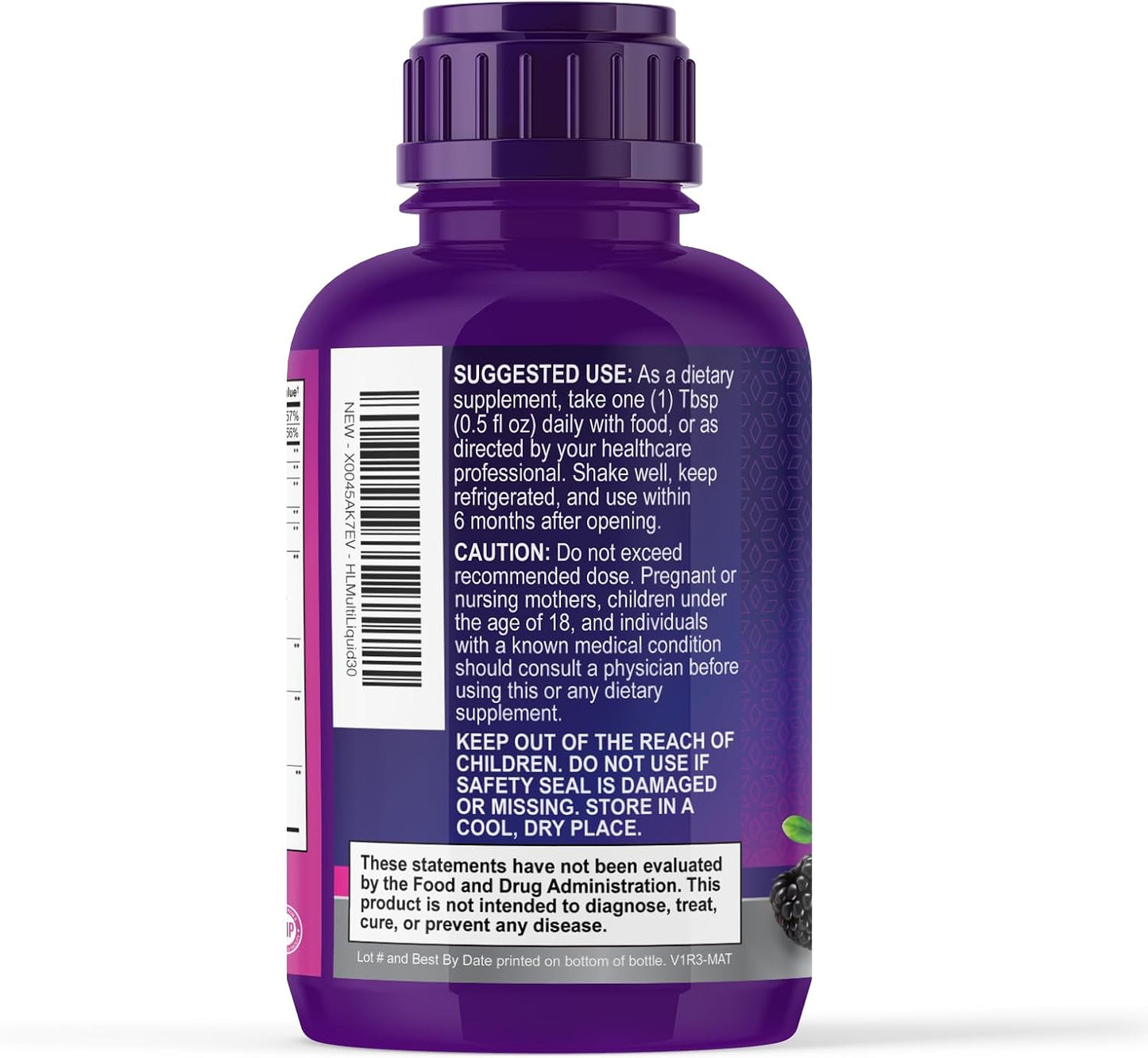 Hello Lovely! Liquid Multivitamin – Sugar Free Daily Multi for Women, Men & Kids, Berry Flavour (450 ml) - görsel 8
