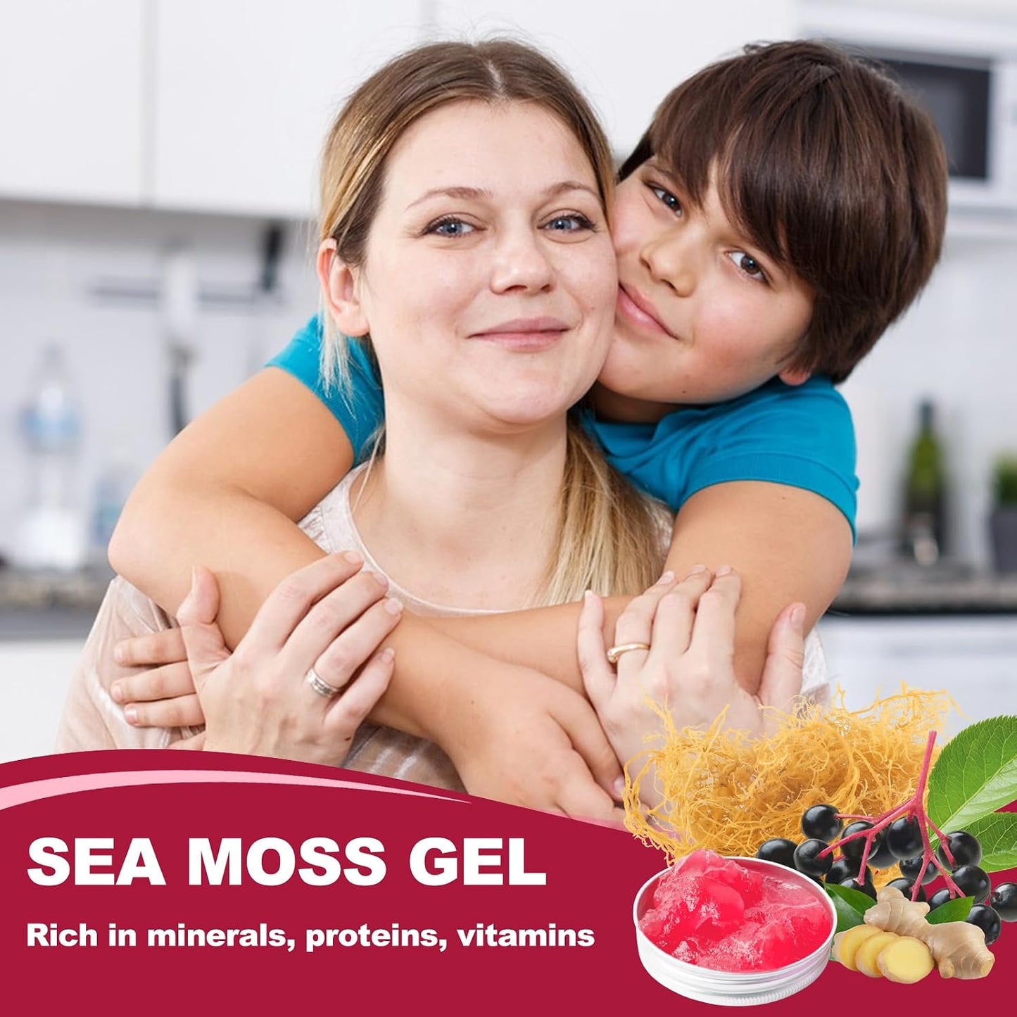 SumDIP 525 g Raw Wild-Harvested Irish Sea Moss Gel with Elderberry & Ginger - görsel 6