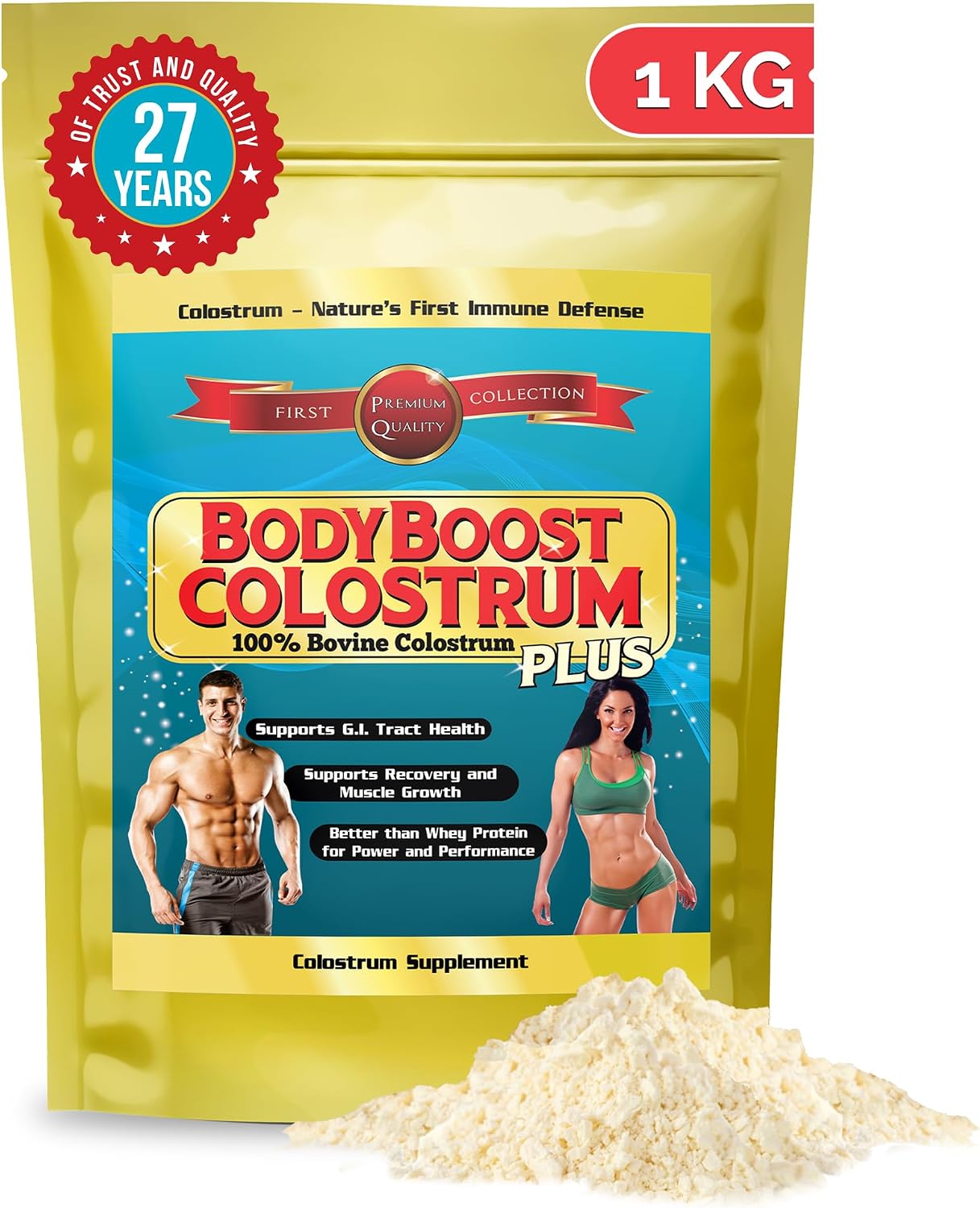 BodyBoost Colostrum Whole - 100% Bovine Colostrum Powder, 1 kg - görsel 1