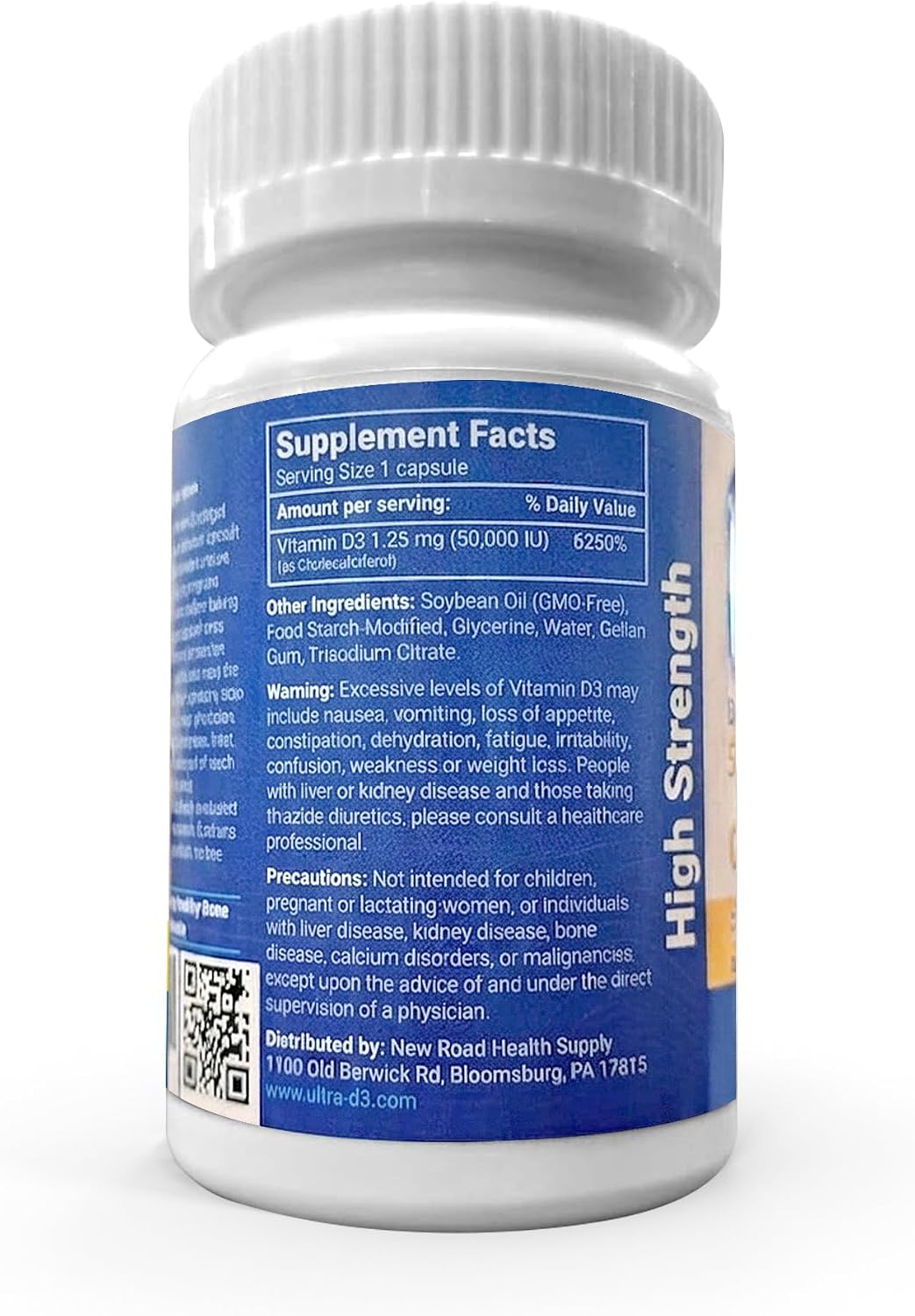 ULTRA-D3 Once-Weekly Vitamin D3 50,000 IU Soft gel capsules, 50 Soft gel capsules per Bottle - görsel 2