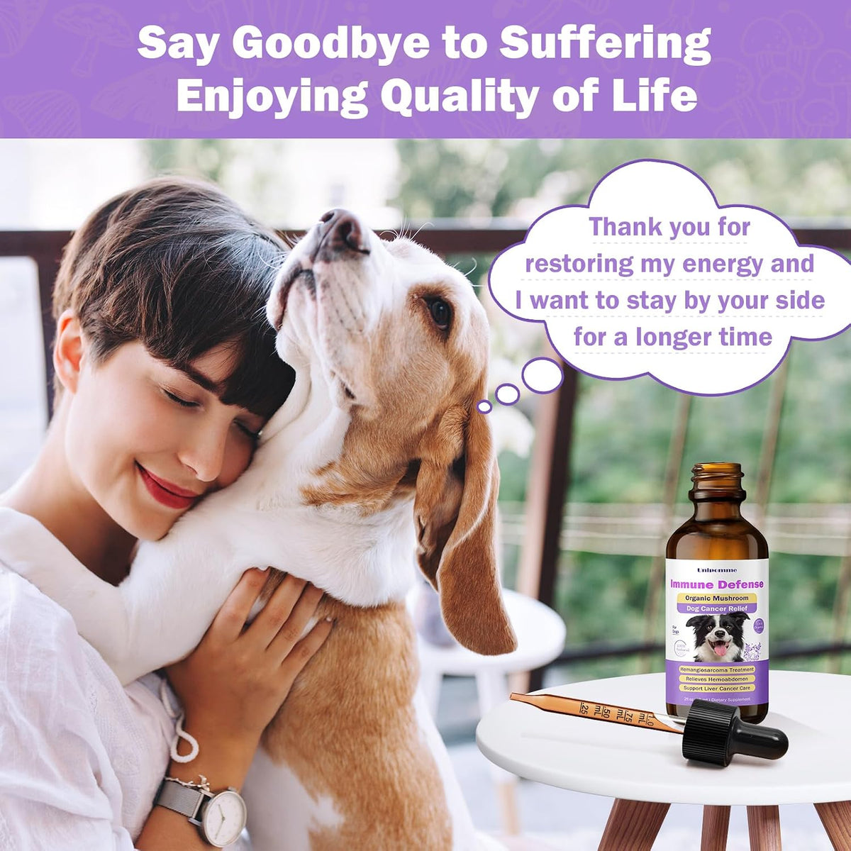 Pet Critical Guard Dog Immune Support Supplement with Turkey Tail Mushroom - 2 oz (59 ml) - görsel 3
