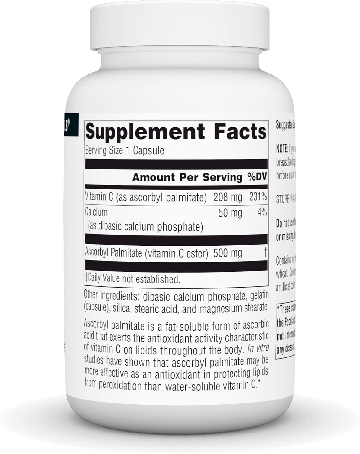 Source Naturals Ascorbyl Palmitate 500mg, 90 Capsules - görsel 2