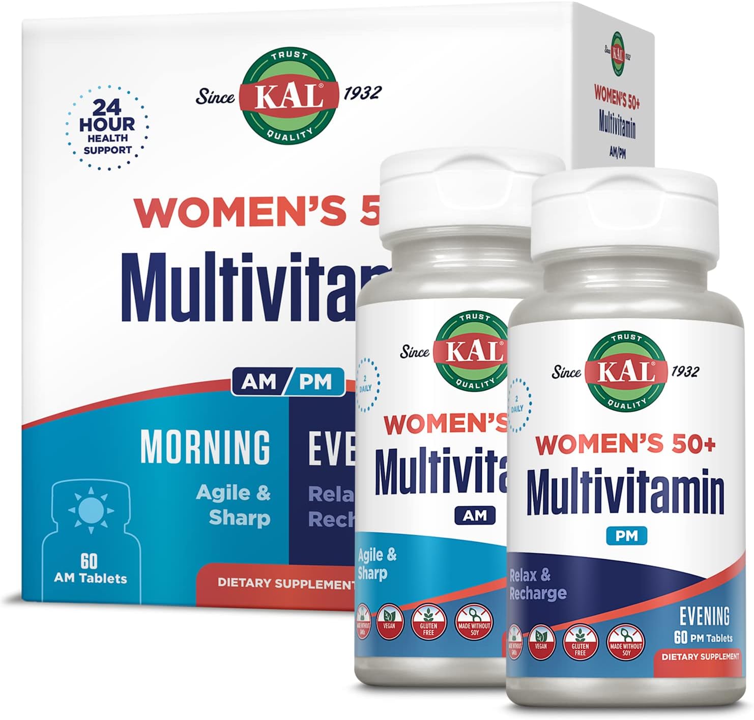 KAL Plus 2-in-1 Multivitamin for Women Over 50 AM/PM Formula - görsel 1