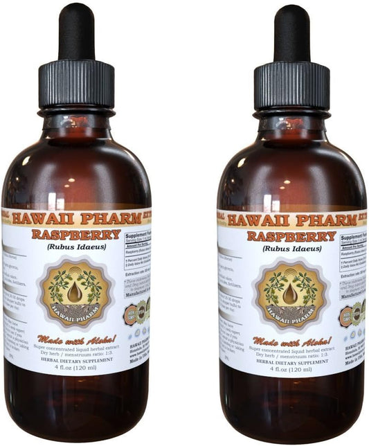 Hawaii Pharm Raspberry (Rubus idaeus) Liquid Extract, Tincture, 2x60 ml