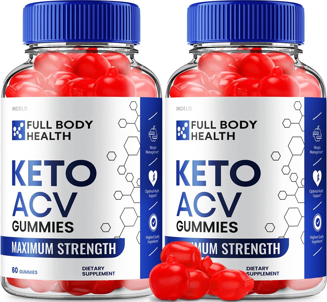 Full Body Health Keto ACV Gummies Advanced (2 Pack) – 120 Gummies - görsel 1