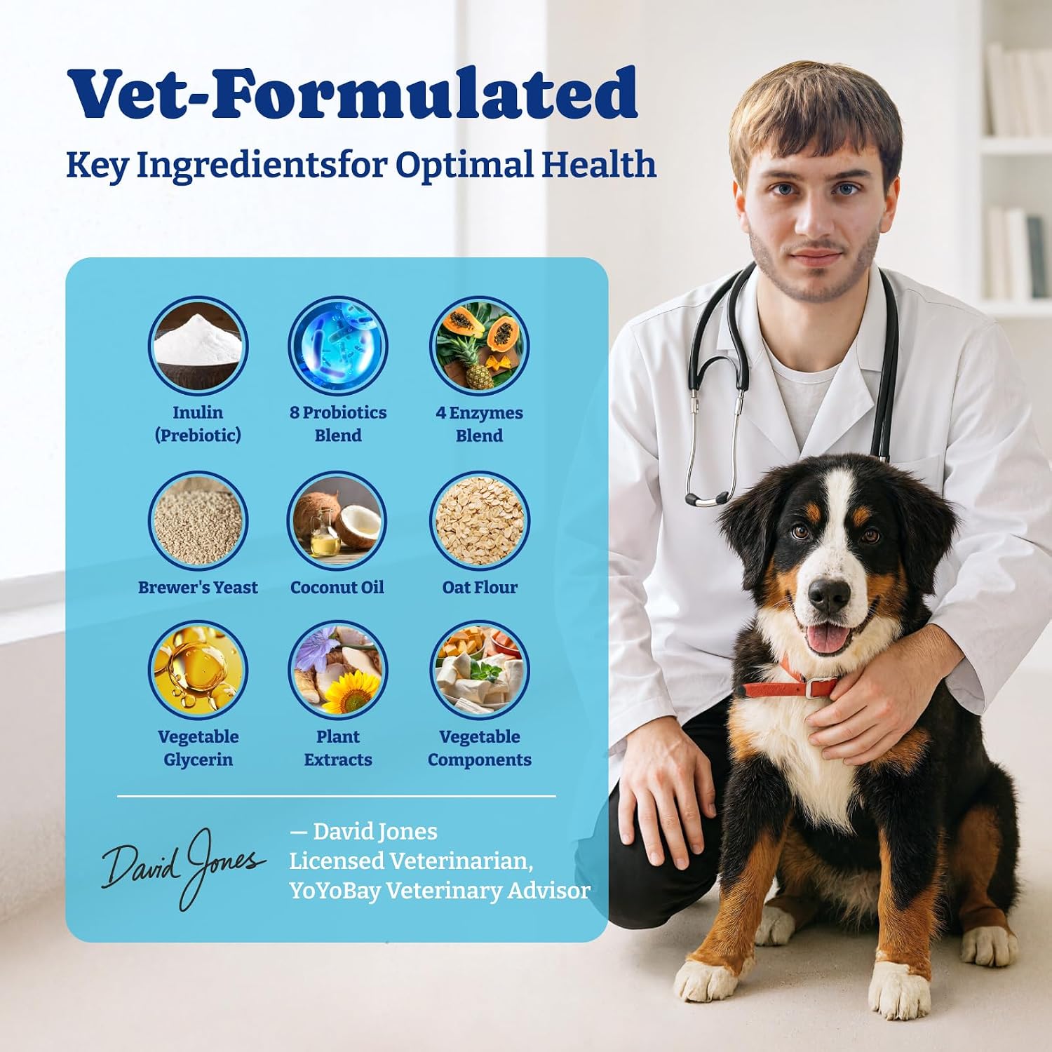 YoYoBay Probiotics for Dogs - 6 Billion CFUs with Prebiotics & Digestive Enzymes - Turkey & Pumpkin, 180 Soft Chews - görsel 2