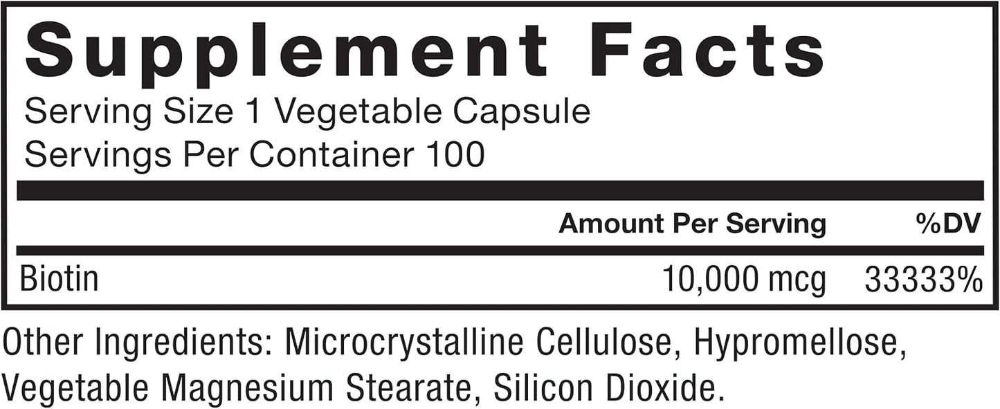 Force Factor Biotin 10000mcg – Vegan Biotin Supplement for Hair, Skin and Nails - görsel 6