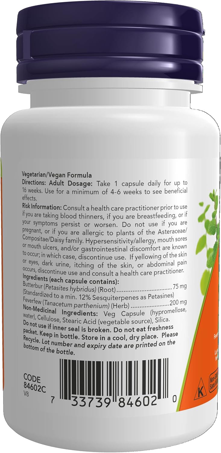 Now Butterbur Extract 75mg, 60 Veg Capsules - görsel 5