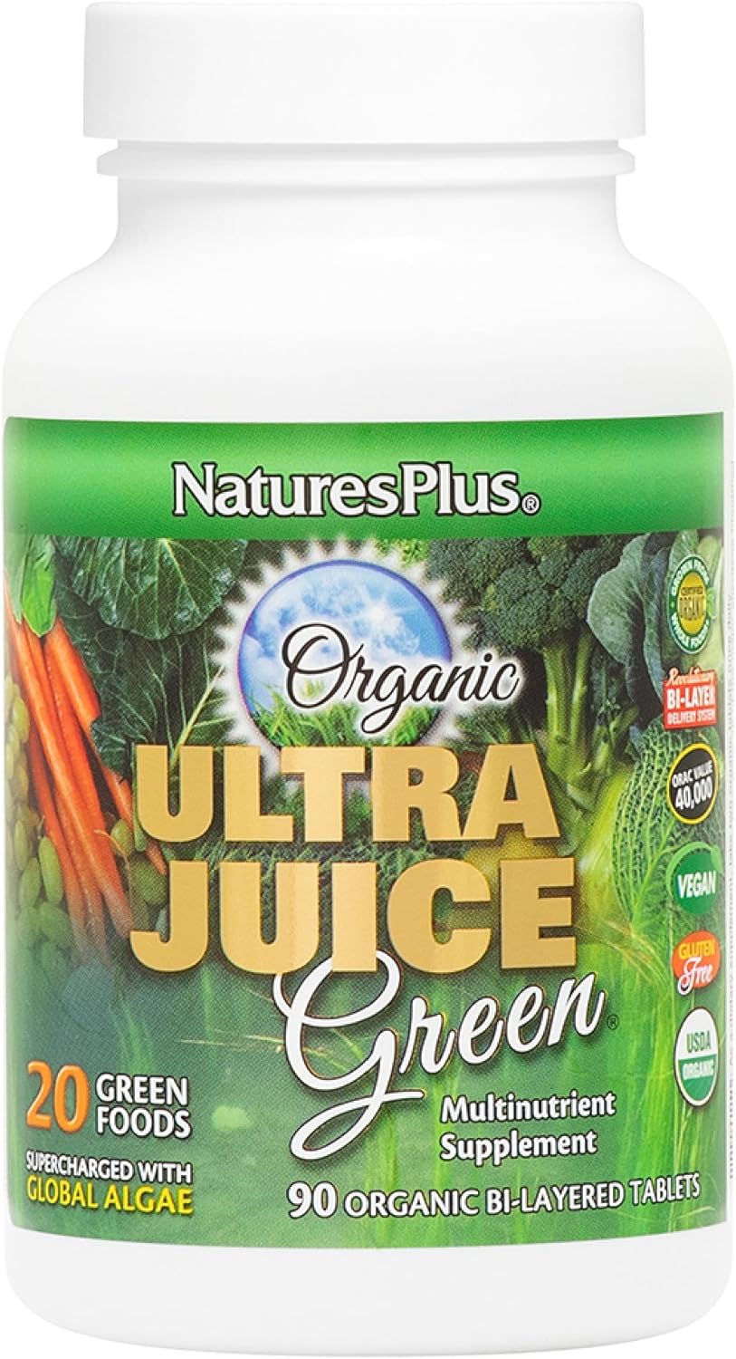 NaturesPlus Ultra Juice Green – 90 Bi-layered Tablets (Pack of 2) - görsel 1
