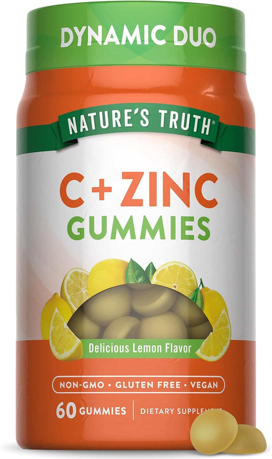 Nature's Truth Vitamin C Gummies with Zinc for Adults - 60 Count - görsel 1