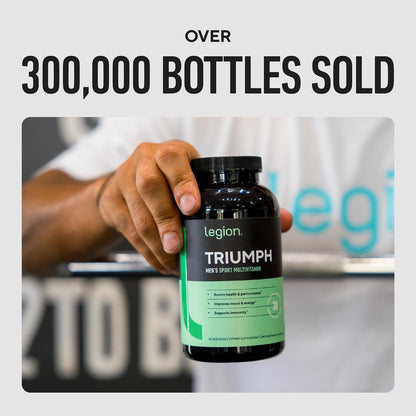 LEGION Triumph Men's Sport Multivitamin - Complete Multivitamin for Men - 30 Servings