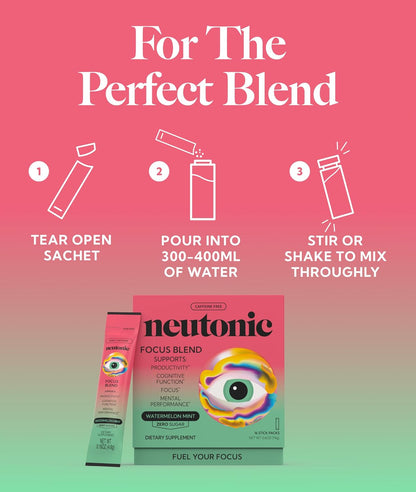 Neutonic Nootropic Focus Blend – Watermelon Mint (16 Sticks)