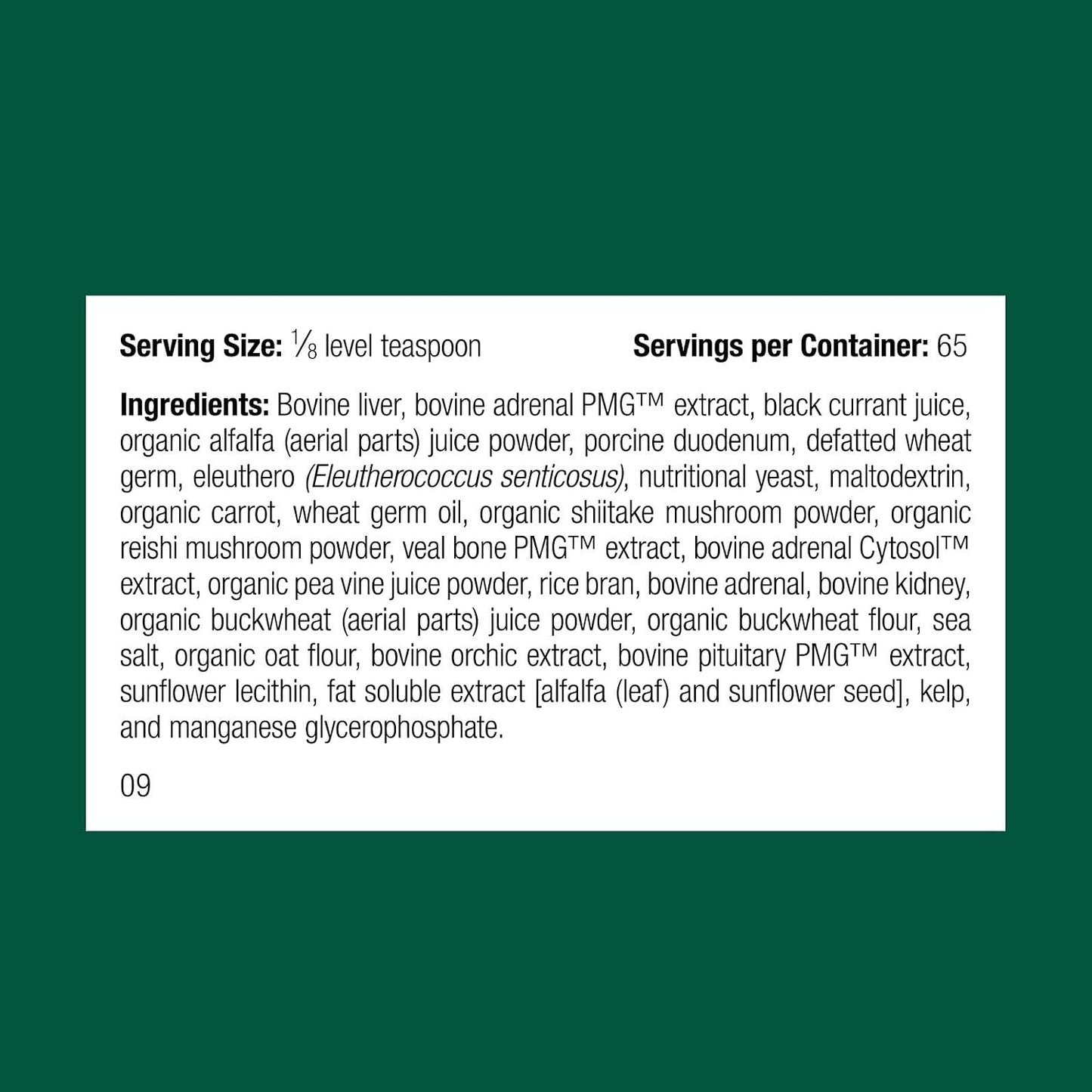 Standard Process Canine Adrenal Support - Nutritional Supplement for Dogs, 25g Powder - görsel 2