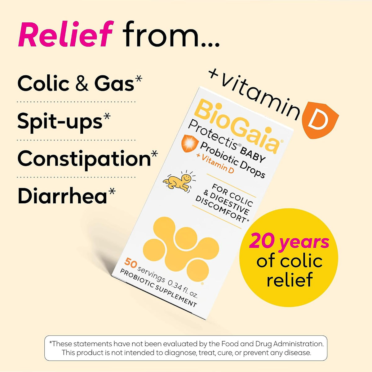 BioGaia Baby Probiotic Drops with Vitamin D – Colic & Gas Relief, 50-Day Supply (Pack of 4) - görsel 2