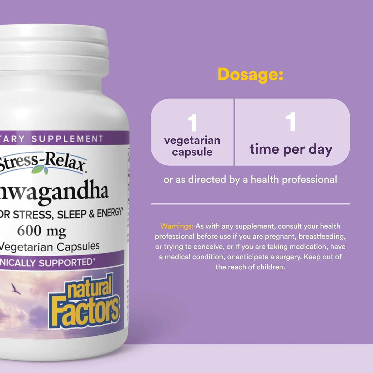 Stress-Relax KSM-66 Ashwagandha 600 mg - 60 Vegan Capsules - görsel 3