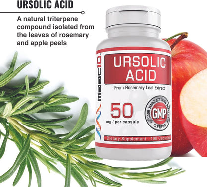 MAAC10 Ursolic Acid 50mg Capsules – AMPK and Sirtuin Activator