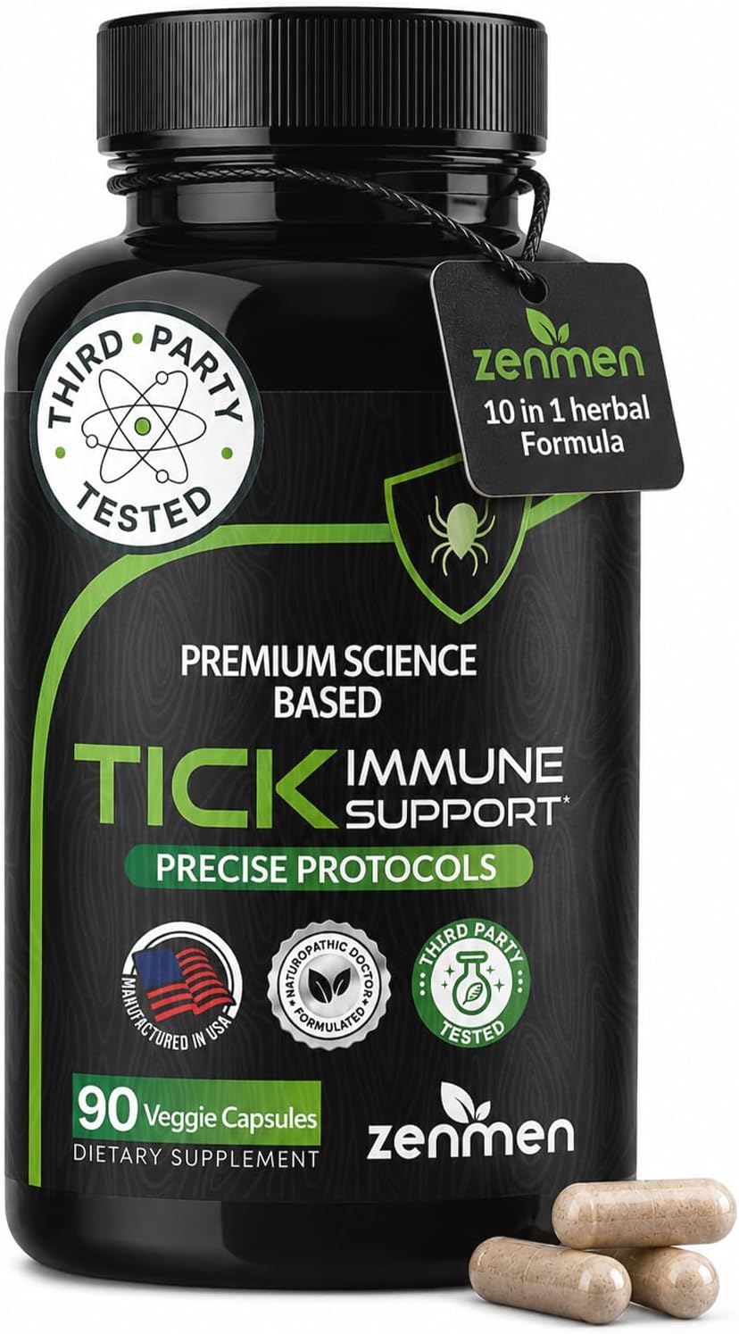 Zenmen Tick Immune Support Supplement - Improved Formula - 90 Vegan Capsules - görsel 1