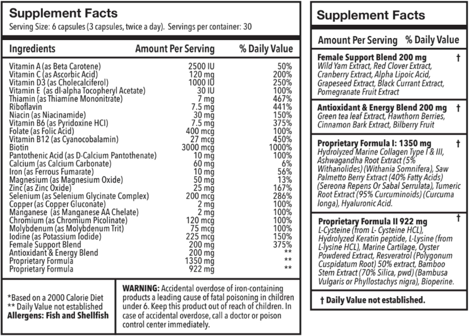 ULULIFE Ultimate Regrow Multivitamin - Promotes Hair Growth, Skin and Nails Health - Ashwagandha and Resveratrol-Powered - 540 Capsules (90-Day Supply) - görsel 6