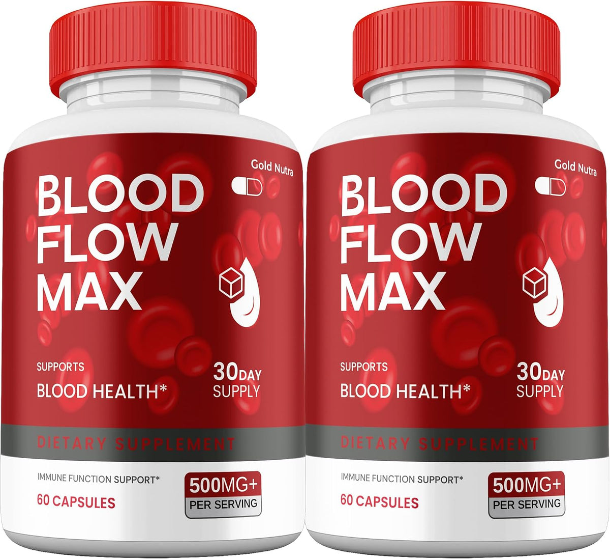 Blood Flow Max (2-Pack) - Maximum Strength Supplement Capsules - görsel 1
