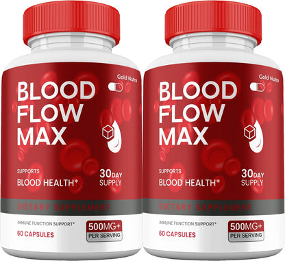 Blood Flow Max (2-Pack) - Maximum Strength Supplement Capsules